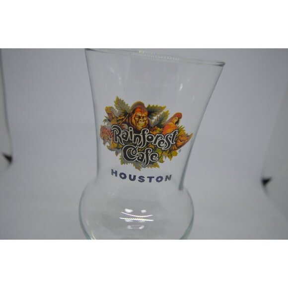 Rainforest Cafe Houston Texas Hurricane Glass 8" - Picture 3 of 5